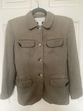 Rena Rowan Saville Olive-Taupe Tailored Blazer